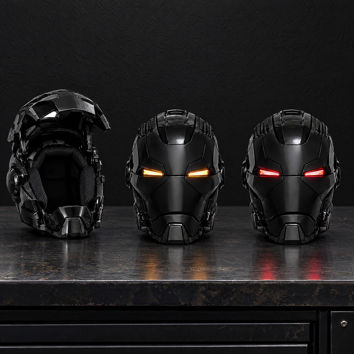 Torque Skull Voice-Activated LED Biker Helmet