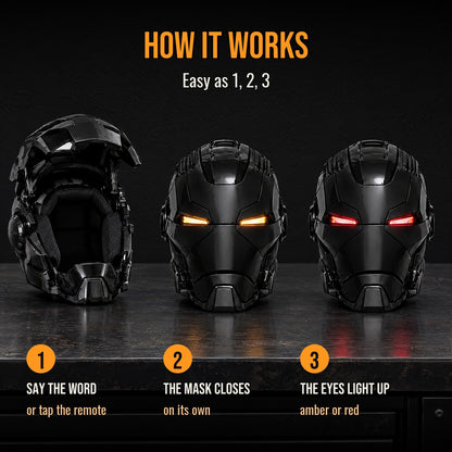 Torque Skull Voice-Activated LED Biker Helmet