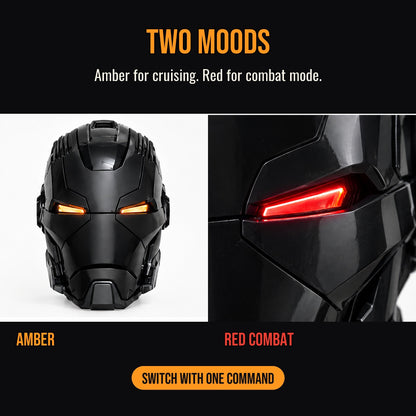 Torque Skull Voice-Activated LED Biker Helmet