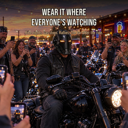 Torque Skull Voice-Activated LED Biker Helmet