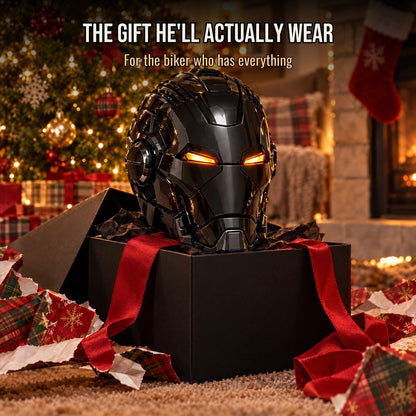 Torque Skull Voice-Activated LED Biker Helmet