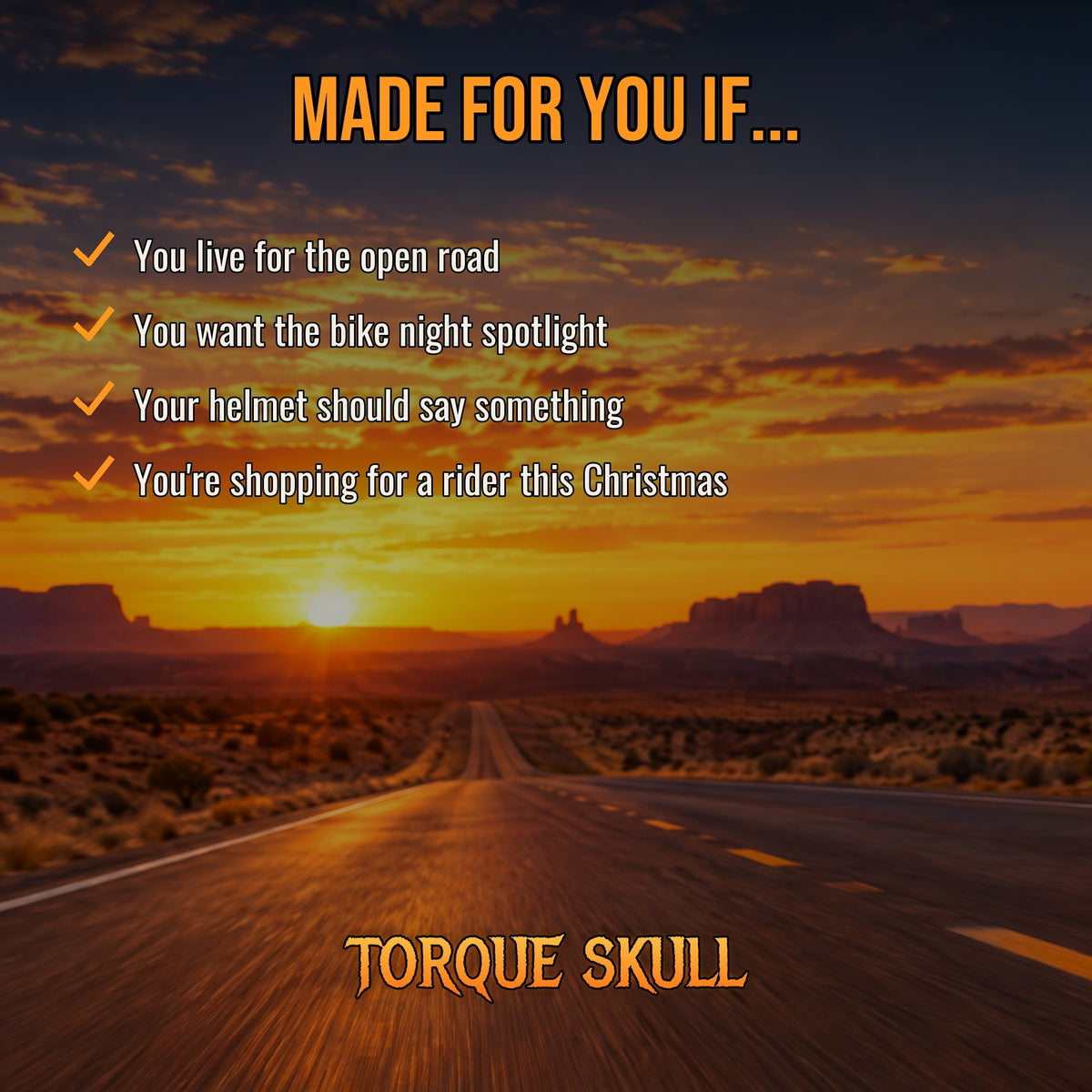 Torque Skull Voice-Activated LED Biker Helmet
