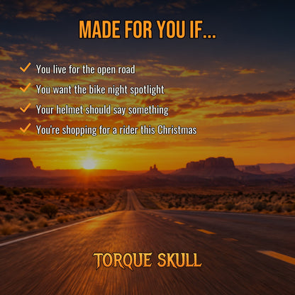 Torque Skull Voice-Activated LED Biker Helmet